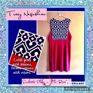 Tracy Negoshian Lg. Ocean Waves Pink Elsa Dress